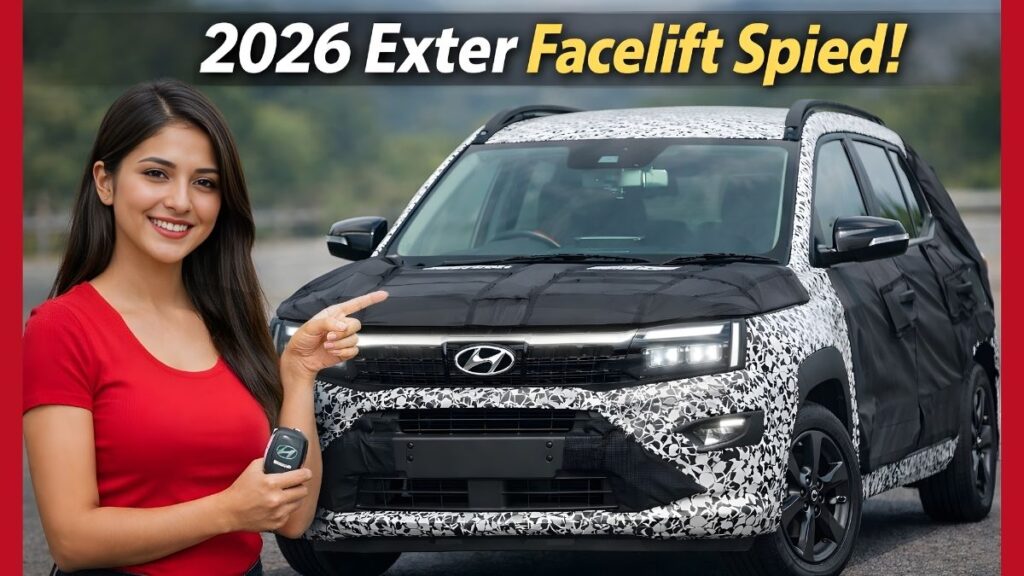 Hyundai Exter facelift 2026 spied testing with camouflage