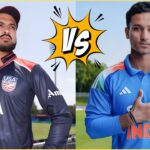 India National Cricket Team vs United States National Cricket Team match scorecard showing key moments and player performances
