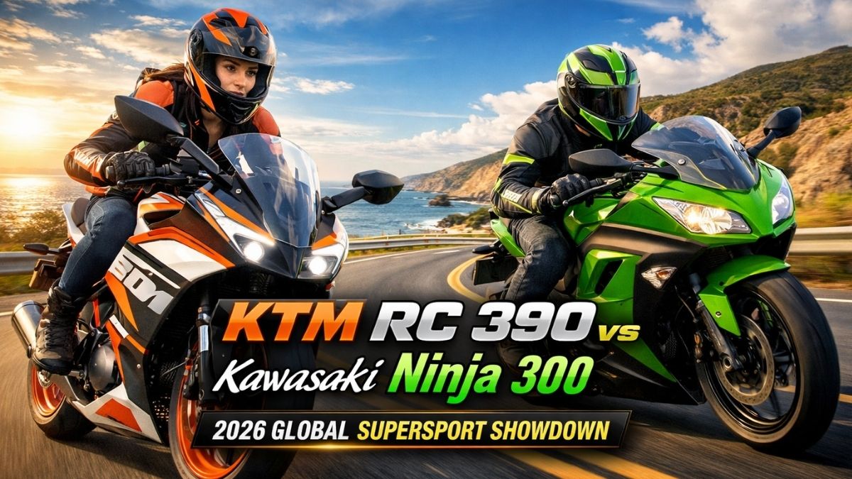KTM RC 390 vs Kawasaki Ninja 300 supersport comparison on open road