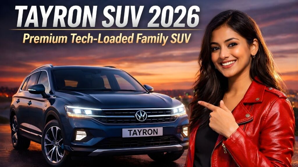 Tayron SUV 2026 front profile with Matrix LED headlights and premium SUV stance