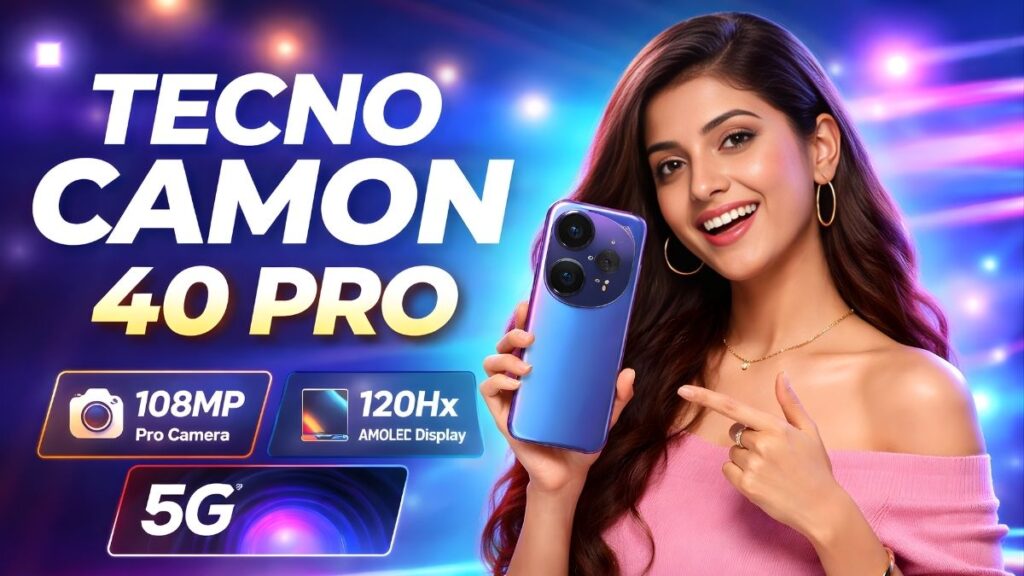 Tecno Camon 40 Pro rear camera and AMOLED display design