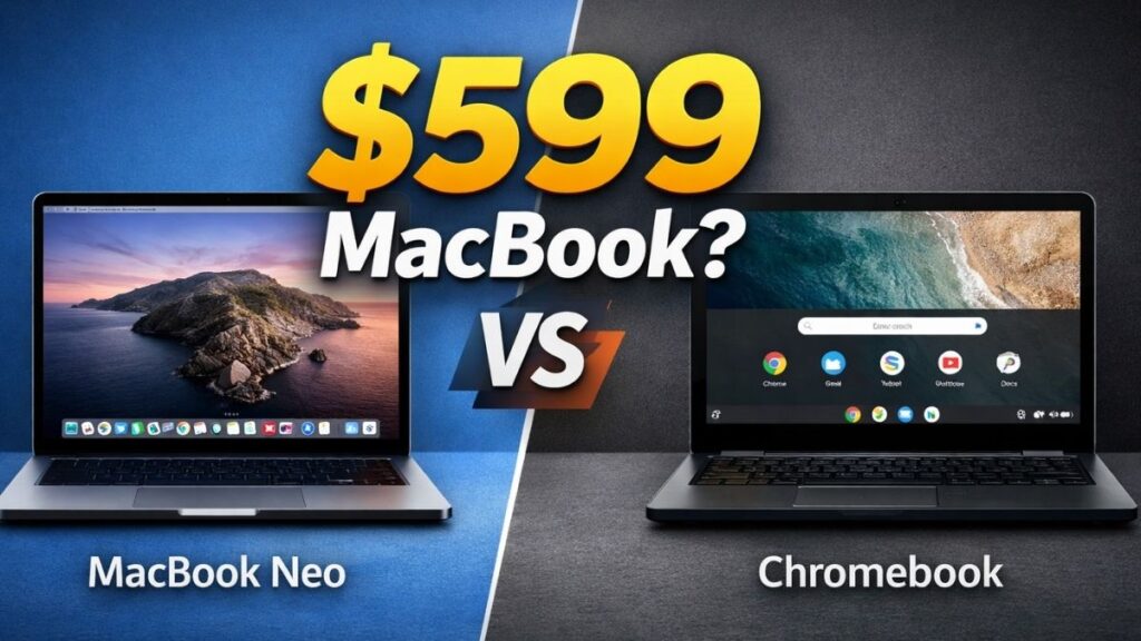 Apple MacBook Neo budget laptop competing with Chromebooks in 2026