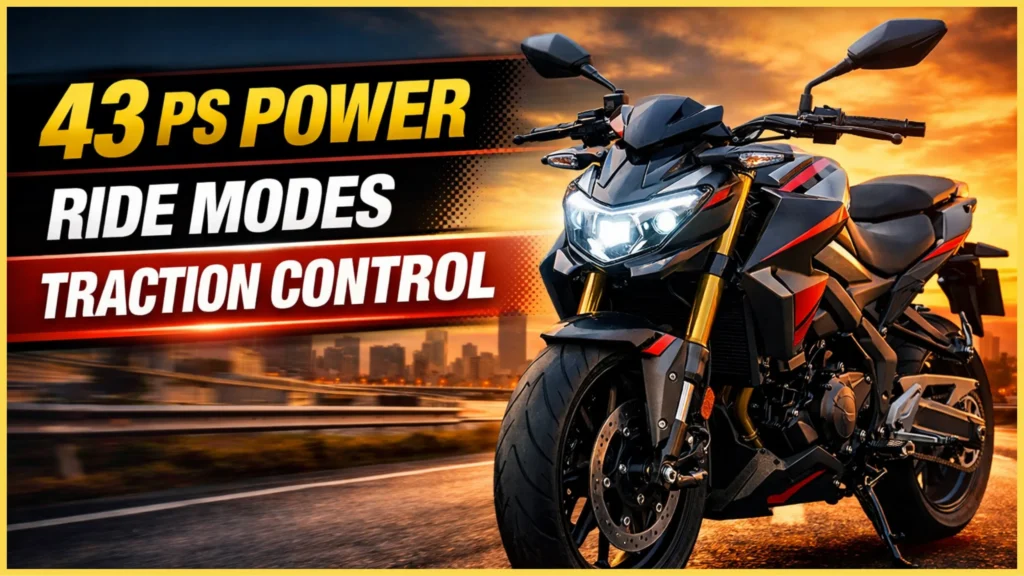 Bajaj Pulsar NS400Z front design LED headlamp and muscular styling
