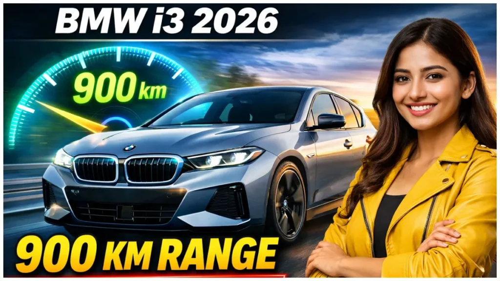 BMW i3 2026 electric car with 900 km range and modern design