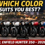 Royal Enfield Hunter 350 colors 2026 all variants displayed