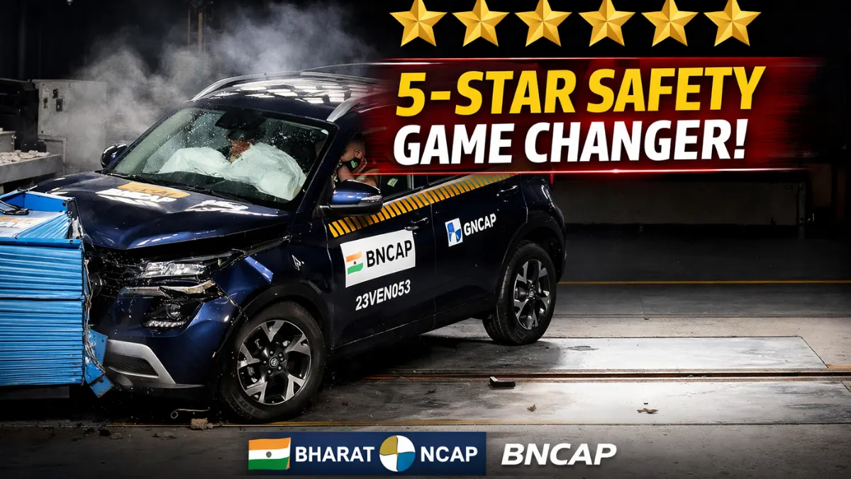 Hyundai Venue BNCAP crash test rating 5 star safety India