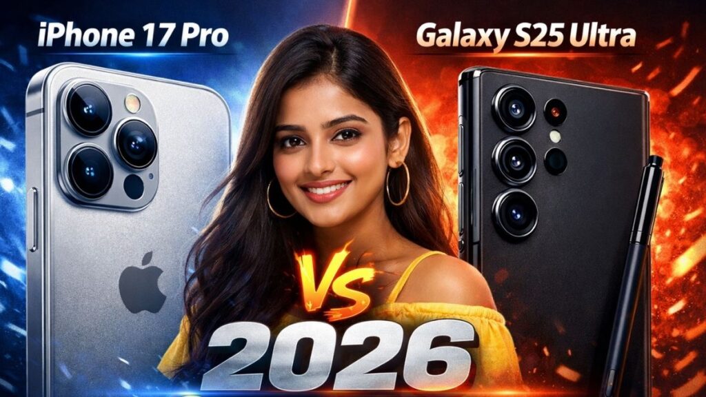 iPhone 17 Pro vs Samsung Galaxy S25 Ultra side-by-side comparison 2026