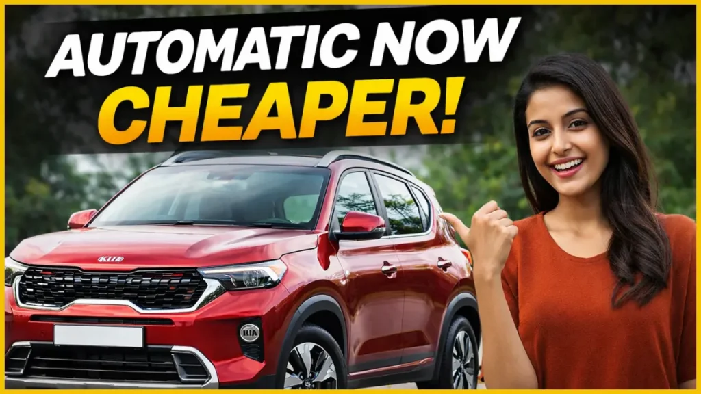 Kia Sonet Automatic Variants available from lower trims with petrol DCT and diesel automatic