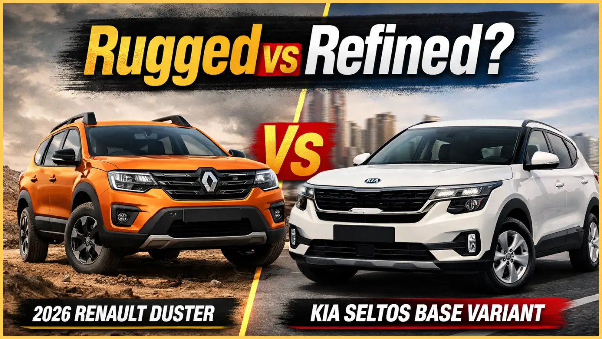 2026 Renault Duster vs Kia Seltos base variant side by side comparison
