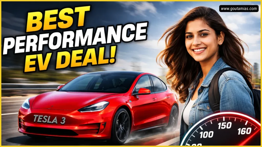 used tesla model 3 performance on road high speed