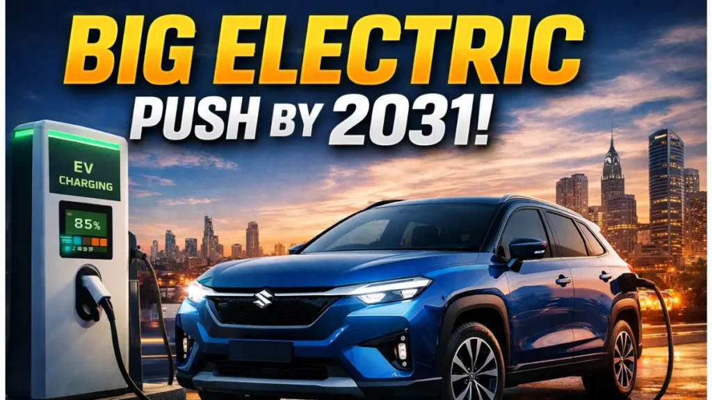 Maruti Suzuki electric car with charging station in India